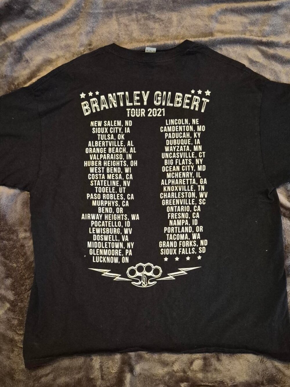 Brantley Gilbert Concert Tour 2021 T-Shirt Size XL - Picture 3 of 7
